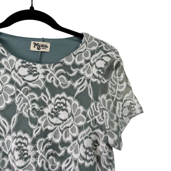 Show Me Your Mumu Women's Lovers Lace Romantic Mini Dress Sage Green Size Small - Picture 4 of 13